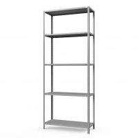 Стеллаж металлический ТС Лайт, 2500x1200x600 мм. Полки: 5 шт. метал.