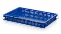Ящик для полуфабрикатов перфорированные стенки сплошное дно синий