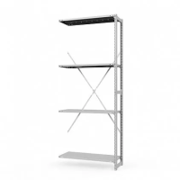 Секция приставная стеллажа металлического ТСУ Универсал, 2000x1060x800 мм. Полки: метал. перф.  4 шт.