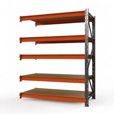 Секция приставная стеллажа металлического Оптима, 3500x2500x785 мм. Полки: 5 шт. фанера