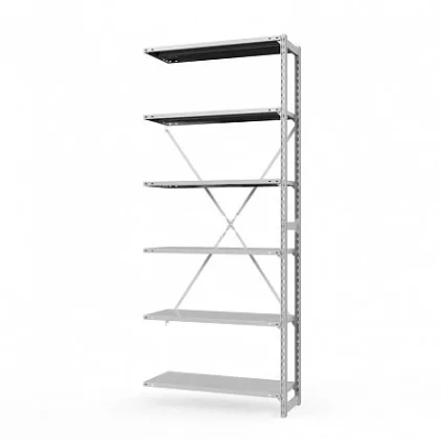 Секция приставная стеллажа металлического ТСУ Универсал, 3000x1060x300 мм. Полки: метал. 6 шт.